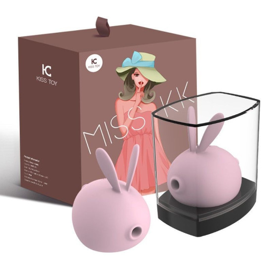 Вакуумный клиторальный стимулятор с вибрацией, розовый KisToy Miss KK Pink