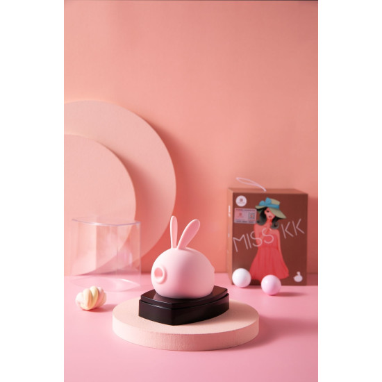Вакуумный клиторальный стимулятор с вибрацией, розовый KisToy Miss KK Pink