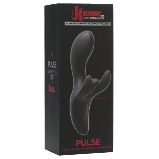 Силіконовий вібратор-кролик з 4 моторами Doc Johnson Kink Johnson Kink Pulse Ultimate 4 Motor Silicone Vibrator