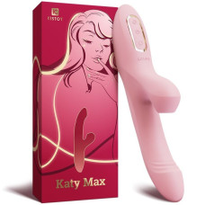Вібратор-кролик з обертанням стовбура і вакуумною стимуляцією KisToy Katy Max