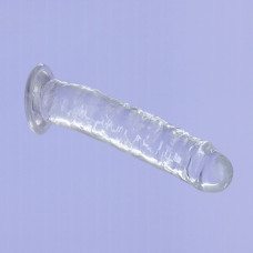 Прозорий фалоімітатор, довжина 17,8 см, діаметр 3,8 см - Addiction Crystal Vertical Dong 7in