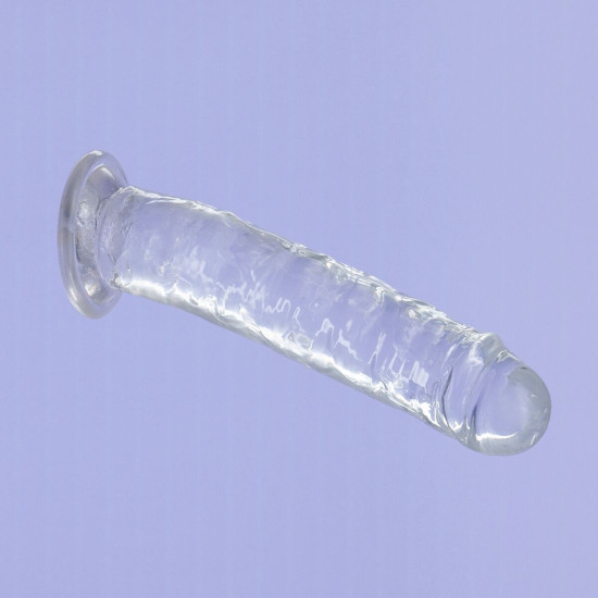 Прозрачный фаллоимитатор, длина 17,8 см, диаметр 3,8 см - Addiction Crystal Vertical Dong 7in
