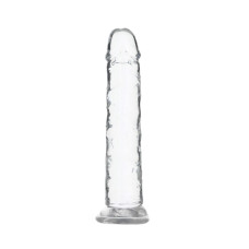 Прозорий фалоімітатор, довжина 17,8 см, діаметр 3,8 см - Addiction Crystal Vertical Dong 7in