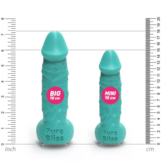 Натуральне крафтове мило-член із присоскою, бірюзове Pure Bliss Mini Turquoise