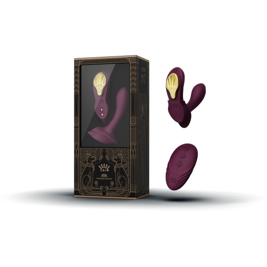 Смарт вибратор в трусики с насадкой и пультом ДУ, фиолетовый Zalo Aya Velvet Purple