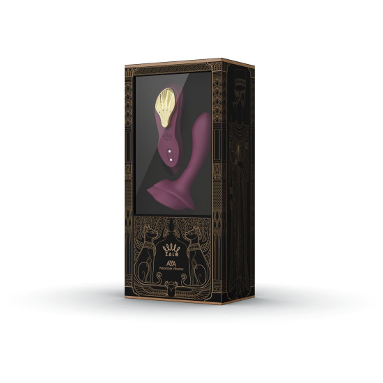 Смарт вибратор в трусики с насадкой и пультом ДУ, фиолетовый Zalo Aya Velvet Purple