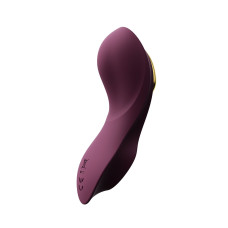 Смарт вибратор в трусики с насадкой и пультом ДУ, фиолетовый Zalo Aya Velvet Purple