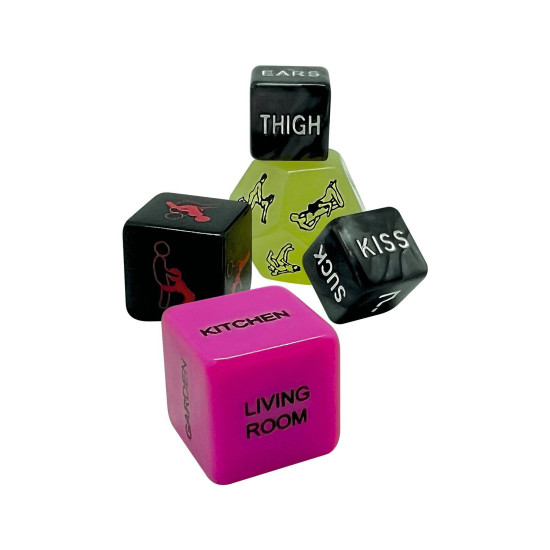 Набор пластиковых секс-кубиков Wooomy Ooo 5 Dice Set