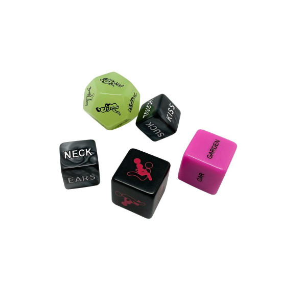 Набор пластиковых секс-кубиков Wooomy Ooo 5 Dice Set