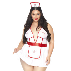 Костюм медсестры (платье, трусики, шапочка), белый Leg Avenue Nightshift Nurse, XL/XXL