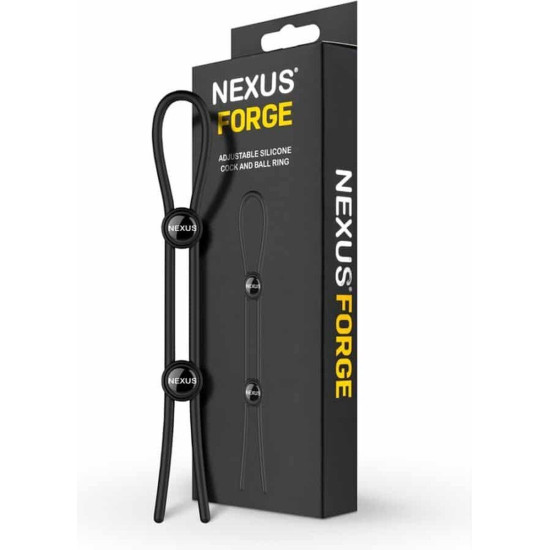 Ерекційне кільце з подвійною регульованою тугістю Nexus FORGE Double Adjustable Lasso Black