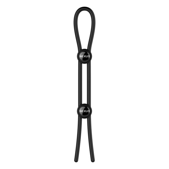 Ерекційне кільце з подвійною регульованою тугістю Nexus FORGE Double Adjustable Lasso Black
