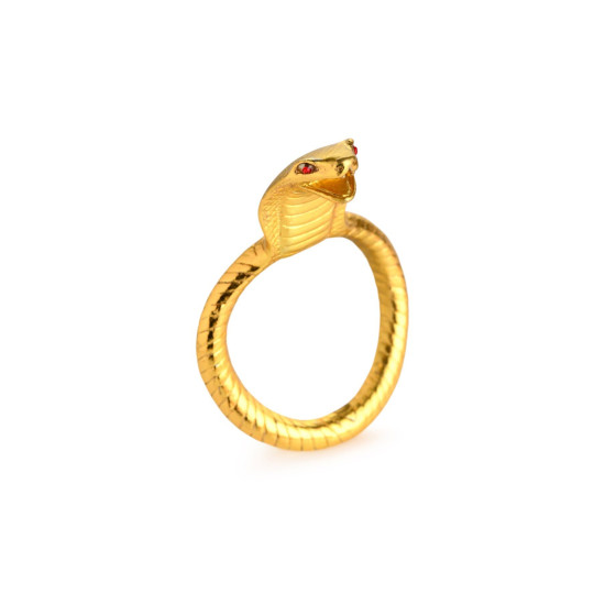 Эрекционное кольцо с головой кобры, золотистое Master Series Cobra King Golden Cock Ring