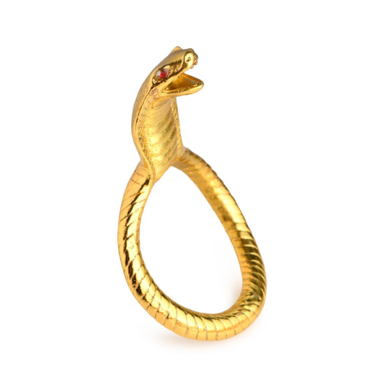 Эрекционное кольцо с головой кобры, золотистое Master Series Cobra King Golden Cock Ring