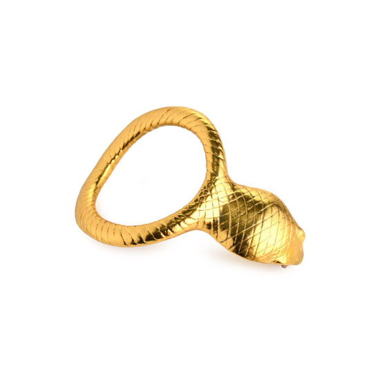 Эрекционное кольцо с головой кобры, золотистое Master Series Cobra King Golden Cock Ring