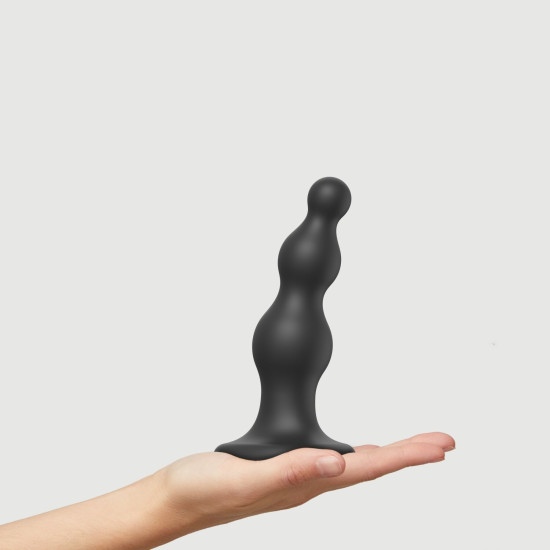 Насадка для страпона з намистинами, чорна Strap-On-Me Dildo Plug Beads Black, M