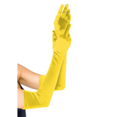 Довгі атласні рукавички, жовті Leg Avenue Extra Long Satin Gloves Yellow, One Size
