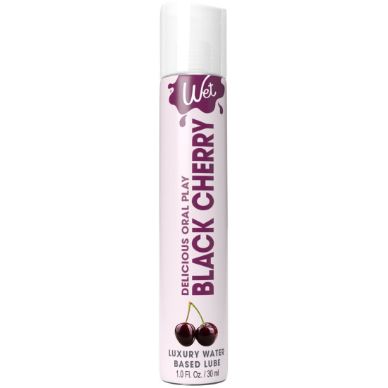 Їстівна змазка для оральних пестощів зі смаком чорної вишні Wet Oral Play Black Cherry, 30 ml
