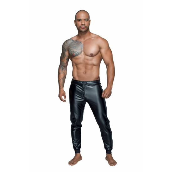 Чоловічі треггінси з матеріалу з мокрим ефектом Noir Handmade H063 Powerwetlook Treggings, XL