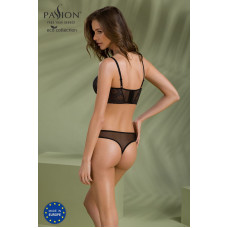 Комплект (сітка + мереживо, бюст'є і трусики танга), чорний Passion DROSERA SET black, XXL/XXXL