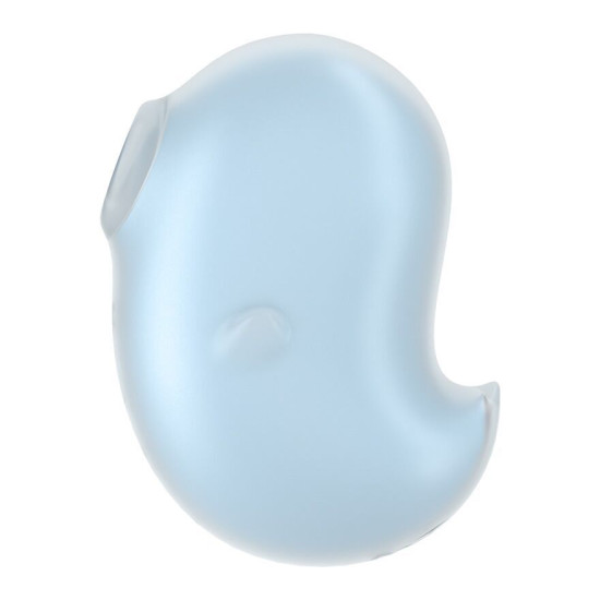 Вакуумный клиторальный стимулятор с вибрацией, синий Satisfyer Cutie Ghost Blue