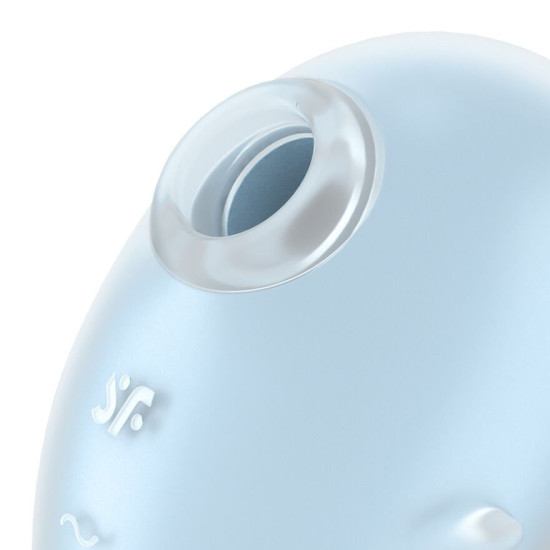 Вакуумный клиторальный стимулятор с вибрацией, синий Satisfyer Cutie Ghost Blue