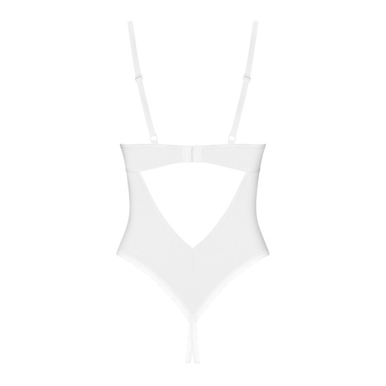 Боди с доступом, лиф с мягкой чашкой, высокие трусики Obsessive Alissium Crotchless Teddy, M/L