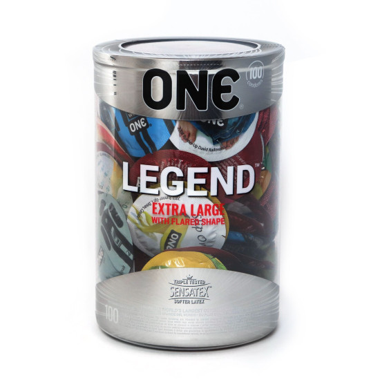 Набір презервативів, мегапак тюб ONE Legend Extra Large, 100 шт