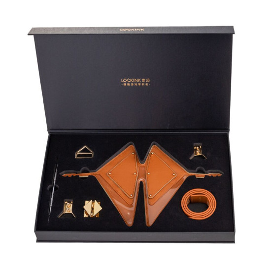 Маска на глаза, коричневая Lockink Vixen Blindfold Brown Set