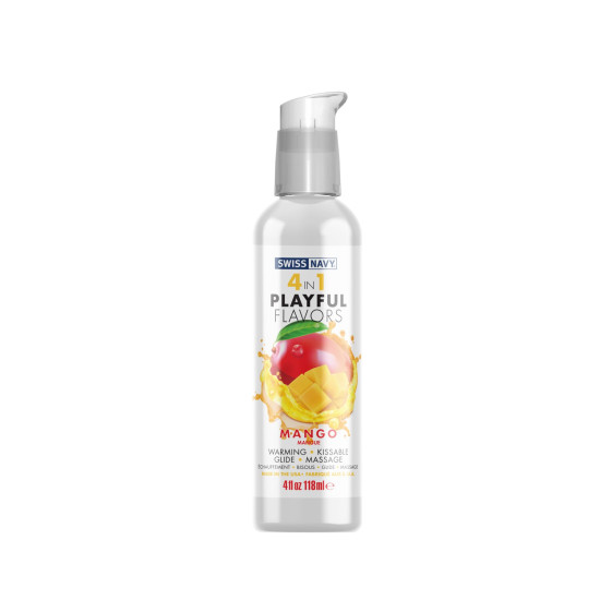 Лубрикант на водній основі зі смаком манго Swiss Navy 4 In 1 Mango, 118 ml