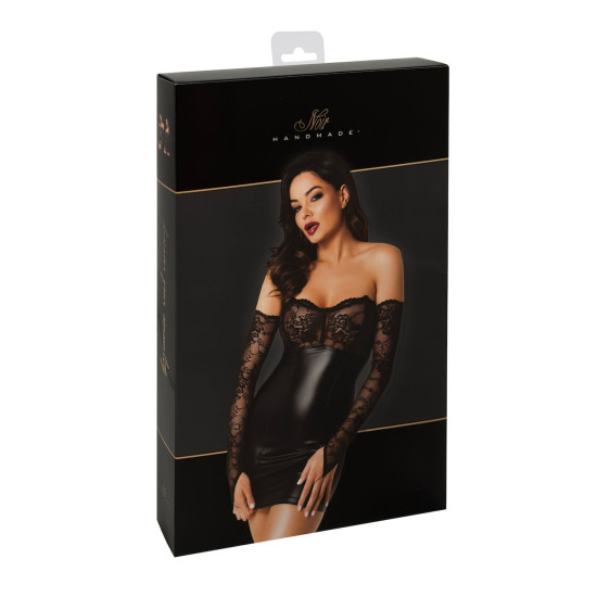Платье с перчатками, черное Noir Handmade F340 Dress with Gloves, XL