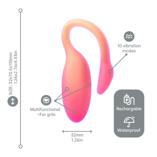 Смарт-виброяйцо оранжевое Magic Motion Flamingo Max Orange