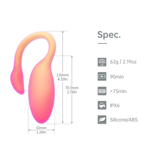 Смарт-виброяйцо оранжевое Magic Motion Flamingo Max Orange