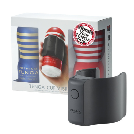 Вибронасадка с 7 режимами (в комплекте 2 мастурбатора) Tenga Cup Vibrator