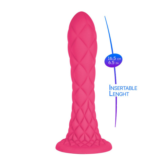 Фалоімітатор, рожевий SilexD Fantasy Liquid Silicone Dreamy Pink, 7 in