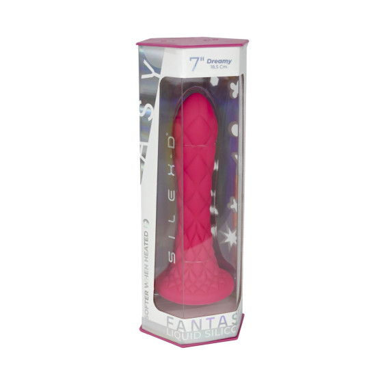 Фалоімітатор, рожевий SilexD Fantasy Liquid Silicone Dreamy Pink, 7 in