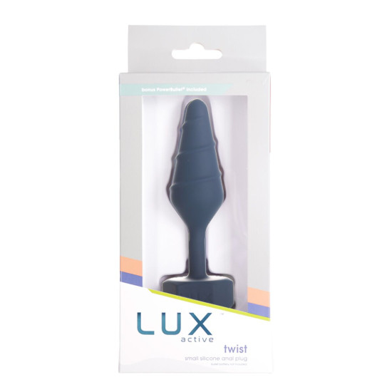 Анальная пробка, синяя Lux Active Twist Plug Small Blue