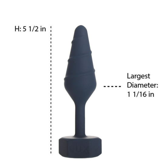 Анальная пробка, синяя Lux Active Twist Plug Small Blue