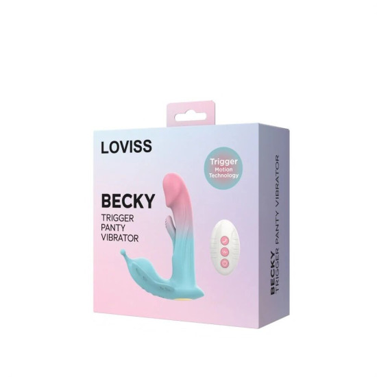 Носимый вибратор с вибрацией и манящим движением, пульт ДУ Loviss Becky Trigger Panty Vibrator