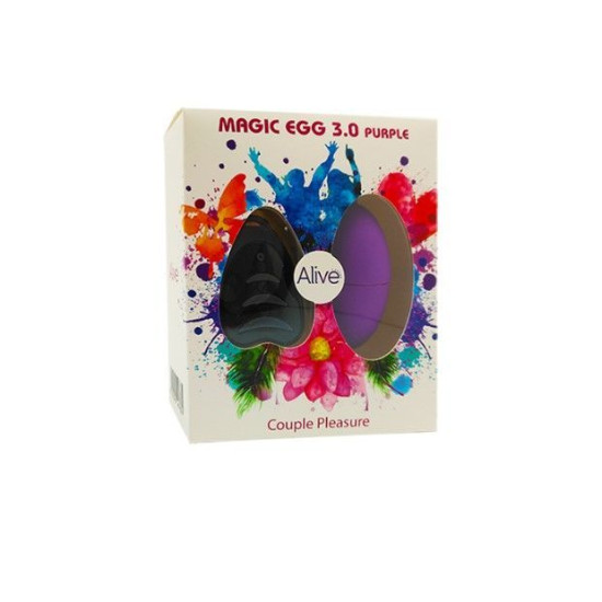 Виброяйцо фиолетового цвета с пультом ДУ Alive Magic Egg 3.0 Purple