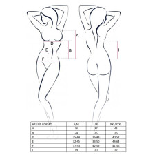 Напівпрозорий чорний корсет з трусиками в комплекті HELLEN CORSET Passion, L/XL
