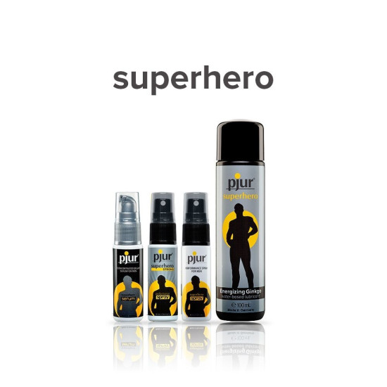 Збуджуюча змазка на водній основі з екстрактом гінкго білоба Pjur Superhero Energizing Glide, 30 ml