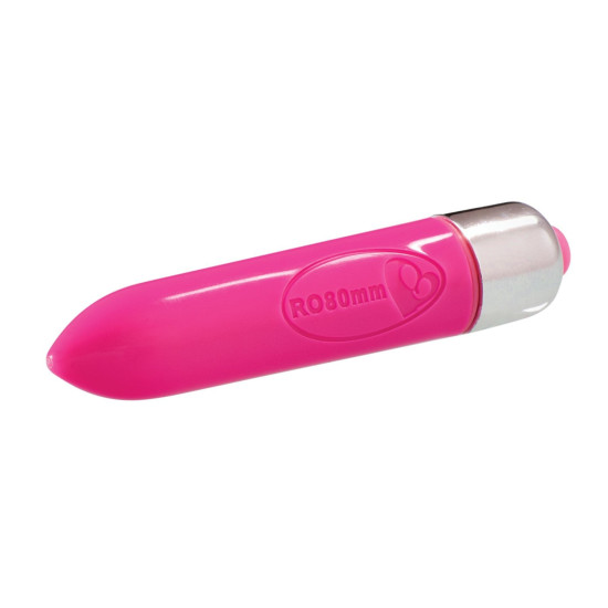 Вибратор розового цвета с одной скоростью, длина 8 см Rocks Off Single Speed RO-80mm Pink