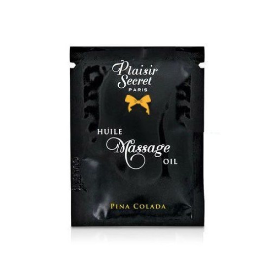 Пробник массажного масла с ароматом пина-колады Plaisirs Secrets Pina Colada, 3 ml