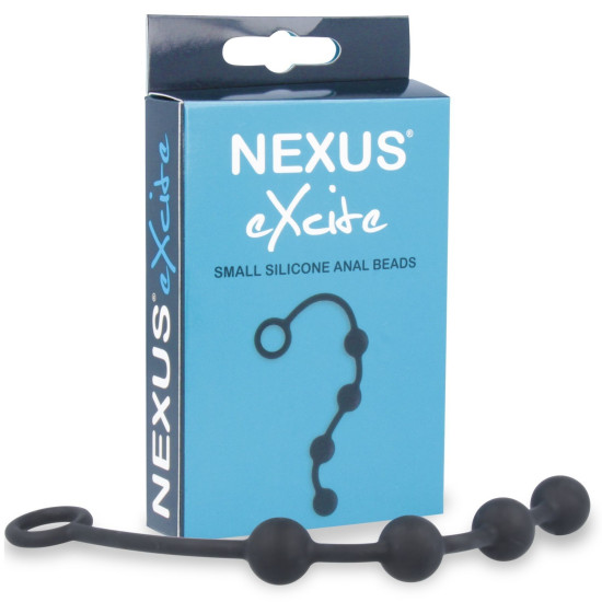 Силиконовые анальные шарики черного цвета, макс. диаметр 2 см Nexus Excite Small Anal Beads