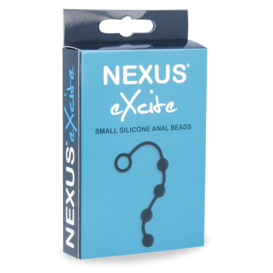 Силиконовые анальные шарики черного цвета, макс. диаметр 2 см Nexus Excite Small Anal Beads
