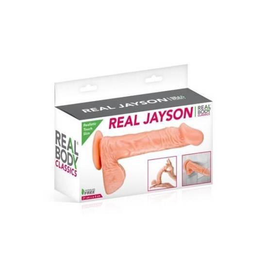 Реалістичний фалоімітатор, довжина 21 см, діаметр 4 см Real Body Real Jayson