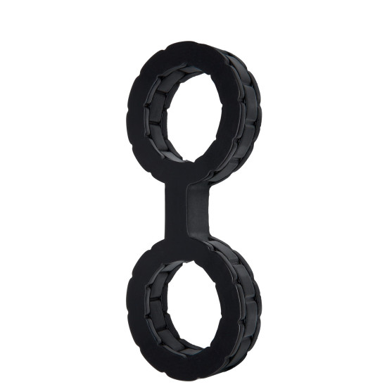 Силіконові БДСМ наручники для рук і ніг, чорні Doc Johnson The Cuffs Black, S
