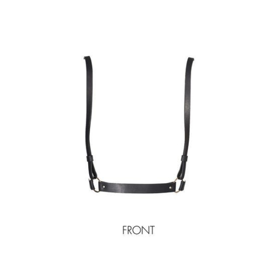 Портупея з екошкіри, чорна Bijoux Indiscrets Maze X Harness Black