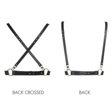 Портупея из экокожи, черная Bijoux Indiscrets Maze X Harness Black